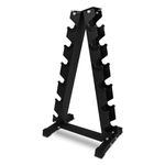 WUDLEP 6-Tier Dumbbell Rack, Heavy Duty Dumbbell Storage Stand Holder 400kg Load Bearing, Space-Saving A-Frame Design with Sturdy Base, Steel Weight Tree for Home Gym