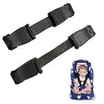 Car Seat Belt Clip 2Pcs, Car Seat Anti Escape Harness Chest Clip Car Seat Safety Clip for Strap Prevent Children/Kids Taking Their Arms Out of Child Car Seat/High Chairs Baby Reins (Black)