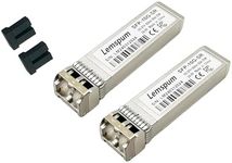 Lemspum 2-Pack 10G Multimode SFP+ 850nm 300m 10GBASE-SR DDM Duplex LC/UPC MMF Optical Transceiver Compatible with Ubiquiti UniFi UF-MM-10G,Cisco SFP-10G-SR,TP-Link,Arista,Netgear, Mikrotik, Linksys