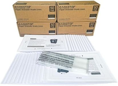 Paper Shredder Waste Liner,6.6 Gallons/29.0 Liters,H 22.8" X W 24.6" X 0.5 Mil,1 Roll with 50 Bags (Pack of 4 Rolls, 200 Count)