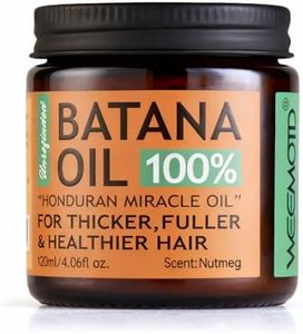 Batana Oil for Hair Growth Dr Sebi, 100% Raw Organic Batana Hair Mask from Honduras, Wild Growth Hair Oil, Scalp Oil Promotes Hair Thickness, Prevents Loss for Men & Women (4.06 Fl Oz, Nutmeg)