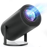 Mini Projector Portable Android 11-16000 Lux Projector 4K Supported 180° Rotation & Auto Keystone, Outdoor Projector Compatible with TV Stick/Windows/iOS/Android/HDMI/USB