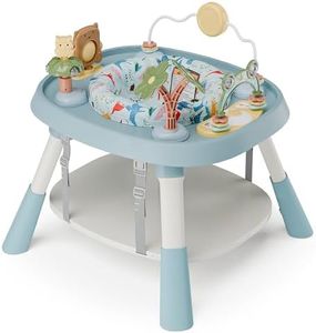 TOLEAD Baby Activity Center, Infant Jumper Activity Center with 5 Infant Toys, Music, Lights, Baby Jumpers and Bouncers, 360°Rotating Seat, Adjustable Heights, Toddler Play Table for 6+ Months (Blue)