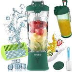 BlendLife Ultra Waterproof Portable Blender For Juices, Shakes, Smoothies. Pulse Mode Feature, LED Lights, 230W, 4000mah Battery. Sipper & Carry Handle, Convertible Jar 600ml - Olive (1-Year Warranty)