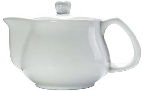 Porcelain Teapot, 9oz Small Tea Pot with Stainless Steel Filter Classical Chinese Tea Pots (White)