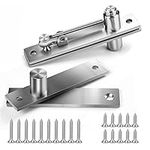 Fenghome Pivot Hinge, Stainless Steel Hidden Door Hinge for Wood Secret Door 360 Degree Rotation Heavy Duty Invisible Door Pivot Hinges for Hidden Door Bookcase (Silver)