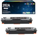 202A Black Toner Cartridge Replacement for HP 202A CF500A Works with Color Laserjet Pro M254dw; Color Laserjet Pro MFP M281cdw, M281fdw Printer Ink (2-Pack)