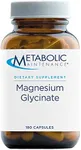 Metabolic Maintenance Magnesium Glycinate - Absorbic Acid & Ascorbyl Palmitate Vitamin C Supplement - Magnesium Bisglycinate 125mg Supplement to Support Muscle & Nerve Function (180 Capsules)