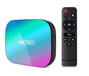 Android 9.0 TV Box 4GB RAM 64GB ROM TV Box HK1 Box Amlogic S905X3 64-bit Quad Core with Dual Wi-Fi 2.4G/5.0G, BT 4.0/ 3D Ultra HD 8K/ H.265/ 1000M LAN/USB 3.0 Smart TV Box