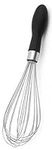 Balloon Whisk,Heat Resistant Kitchen Whisks,Basics Stainless Steel Wire Whisk for Non-Stick Cookware, Balloon Egg Beater Perfect for Blending, Whisking, Beating, Frothing & Stirring, 12" Black