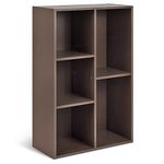 Amazon Basics 5-Cube Organizer Bookcase, Espresso, 23.5 cm D x 49.5 cm W x 80 cm H