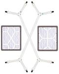 FIBOOMERANG Bed Sheet Clips, Criss-Cross Bed Sheet Straps Fasteners Fitted Sheets Flat Bedsheet in Place Mattress Corner Suspenders Grippers Holders (2Pcs/Set, White)