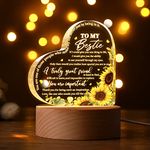 Retisee Friend Gifts for Women Friendship Night Light Heart Acrylic Gift for Bestie Birthday Gifts for Friends Bestie Gifts for Women Birthday Souvenirs for Women Table Decor