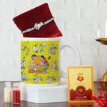 TIED RIBBONS Ceramic Rakhi Gifts For Brother - Premium Rakhi With Coffee Mug - Rakhi For Brother, 325 Ml