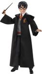 Mattel Harry Potter Collectible Doll (10.5-in) with Hogwarts uniform, Gryffindor Robe and Wand, FYM50