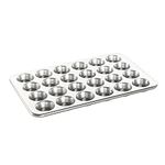 Nordicware 60012 Nordic Ware Natural Aluminum Commercial Petite Muffin Pan, 24 Cup, Silver