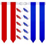 Sintege 14 Player Flag Football Belts Set, Adjustable Football Flag and Belts for Youth Adults Teams Sports Training, Red, Blue, One size