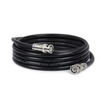 BNC Cable, Made in The USA, Black RG6 HD-SDI and SDI Cable (with Two Male BNC Connections) - 75 Ohm, Professional Grade, Low Loss Cable - 25 feet (25')