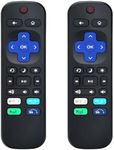 【Pack of 2】 Replacement Remote Controls Exclusively for Roku-TV: Compatible with TCL-Hisense-Onn-Sharp-Element-Westinghouse-Philips- Roku-Series-Smart-TVs (Not for Roku-Stick or Box)