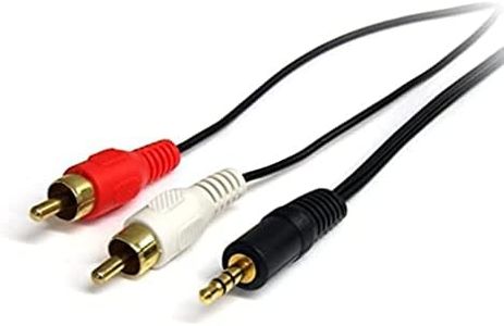 StarTech.com 3 ft Stereo Audio Cable - 3.5mm Male to 2x RCA Male - heaDPhone jack to RCA - Mini jack to RCA - 3.5mm to RCA (MU3MMRCA)