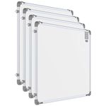 Pragati Systems® Genius Regular Steel (Magnetic) Whiteboard for Kids, Home & Students (GRMWB6090) with Lightweight Aluminium Frame | Magnet-friendly Dry-erase Board for Writing | 2x3 Feet (Pack of 4)