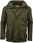 Game Technical Apparel Mens EN207 Hunters Stealth Waterproof Jacket with Concealed Hood (L, Hunters Green)