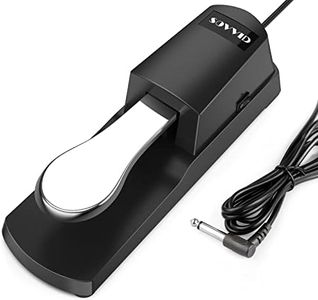 Sustain Pedal for Keyboard - Sovvid Piano Foot Pedal with Polarity Switch for All Brands Electronic Keyboards, MIDI Keyboards, Digital Pianos, Yamaha, Casio, Roland, Korg, Behringer, Moog and More