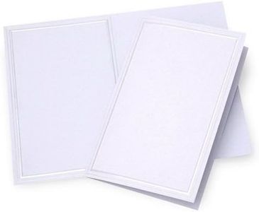 Gartner Studios Pearl White Bifold Wedding Program, Print at Home, 8.5” x 11” Unfolded, 50 Count, Pearl White Border (61407)