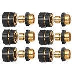 HQMPC Garden Hose Connector Garden Hose Quick Connector Male and Female 3/4" GHT 6 SETS …