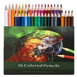 36 Colored Pencils，Quality Coloring Pencils for Adult Coloring Artists Professionals and Colorists, Soft Core, Sketching Drawing Pencils Set Art Supplies for Kid Beginners