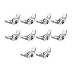 uxcell M5 Wing Nuts, Stainless Steel 304 Fasteners Parts Hurrican Screws Hand Twist Tighten Ear Butterfly Nut, 10pcs