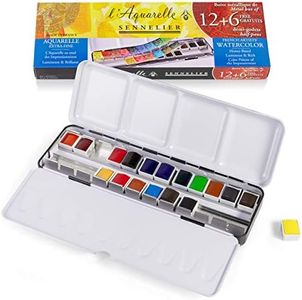 Sennelier French Artists Watercolor Metal Tin Set, 1 Count (Pack of 1), Multicolor