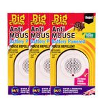 The Big Cheese Battery Powered Mouse Repellent - 3 Pack - Ultrasonic Pest Repeller, Mouse & Rat Deterrent, Perfect for Indoor Plug-Free Zones - Non-Rodent Pet Safe - 3 x AA Batteries, Not Incl.