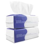 Disposable Face Towel 120 Count Cotton Tissue Dry Face Wipes Face Cloths for Women, Ultra Soft CleanTowels for Washing Face, Makeup Removing 20x20cm (EF Pattern)