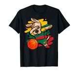 Dabbing Dog Lithuania Basketball Fans Jersey Lithuanian Flag T-Shirt