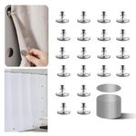 10 Pairs Magnetic Shower Curtain Clips, Shower Curtain Side Magnets to Keep Curtain or Shower Curtain Closed to The Wall with 20 Pcs Self-Adhesive Patch