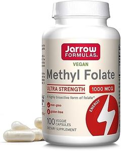 Jarrow Formulas Methyl Folate, Supports Brain, Memory, Cardiovascular Health, 1000 mcg, 100 Count