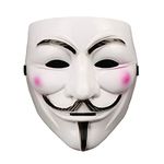 Aivoya V for Vendetta Mask for Halloween Party Mask White