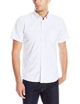 Izod Men's short dress shirts, White, L UK