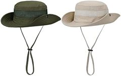 Boys Sun Hat 2 Pack Kids Bucket Hat for Summer Outdoor Fishing Safari Beach Hats