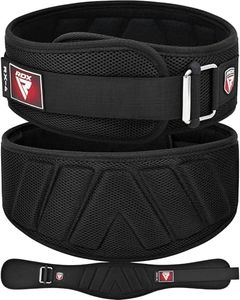 RDX Weight Lifting Belt, Curved Padded Back Lumbar Support, Fitness, Core Exercise Workout Bodybuilding Powerlifting Deadlifts Squats, Ladies Gents Men Women Home Gym Equipment