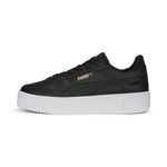 Puma Women Carina Street Sneakers, Puma Black-Puma Black-Rose Gold-Puma White, 5 UK