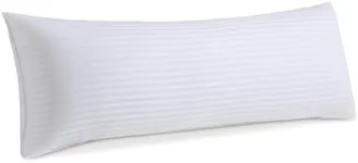 Oubonun Premium Striped Body Pillow, Breathable Cooling Cotton Cover, Soft and Fluffy 3D Down Alternative Microfiber Filled, Long Bed Pillow for Side Sleepers, 20"x54"