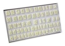 PME 43-7007 JEM Alphabet Cutters for Sugarcraft and Cake Decorating, Set of 64 White