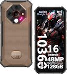 Ulefone Armor X16 Rugged Smartphone, 10360mAh(33W) 12+128GB/2TB AI Unlocked Cell Phone, 48MP+20MP Night Vision, Android 16, 6.56” 90HZ, Widevine L1/Dual SIM/NFC/GPS/OTG (Sand Dune)
