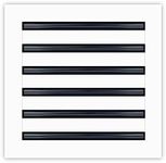 BUILDMART - 12x12 Modern AC Vent Cover - Decorative White Aluminum Air Vent - Standard Linear Slot Diffuser - Heating and Cooling Register Grille for Ceiling, Walls & Floors - Texas Buildmart