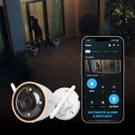 Qubo Smart Outdoor 3MP [2K] WiFi Bullet Camera [2026 Edition] by Hero Group | Color NightPulse Vision | CCTV cam | AI Person Detection | Smart Spotlight | IP66 Weatherproof | Made in India