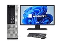 Complete Set of 22 in Monitor with Optiplex Quadcore Core i5 8GB Ram with 256 SSD GB Wifi Enabled Window 11 64 Bits Desktop PC (Renewed)