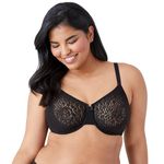 Wacoal Women's Halo Lace Underwire Bra 851205 Black Bra 38DDD