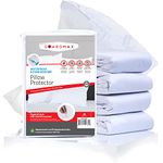 Guardmax Waterproof Pillow Protector Queen Size - Zippered Bed Bug Pillow Protector 8 Pack - Hypoallergenic Pillow Case Cover Protects from Bedbug, Dust Mite, and Liquid Spills - (20 X 30)